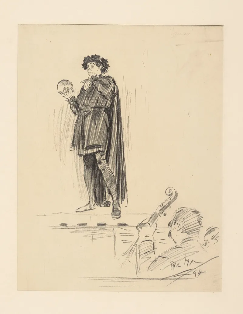 Hamlet With The Skull Of Yorick Wall Art by Phil May - High-Resolution Digital Print