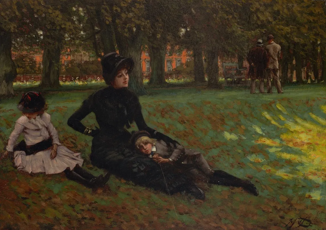 Hampton Court Wall Art by James Tissot - High-Resolution Digital Print