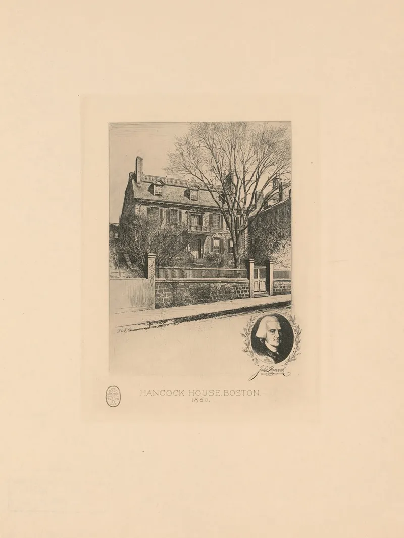 Hancock House Boston 1860 Wall Art by Sidney Lawton Smith - High-Resolution Digital Print