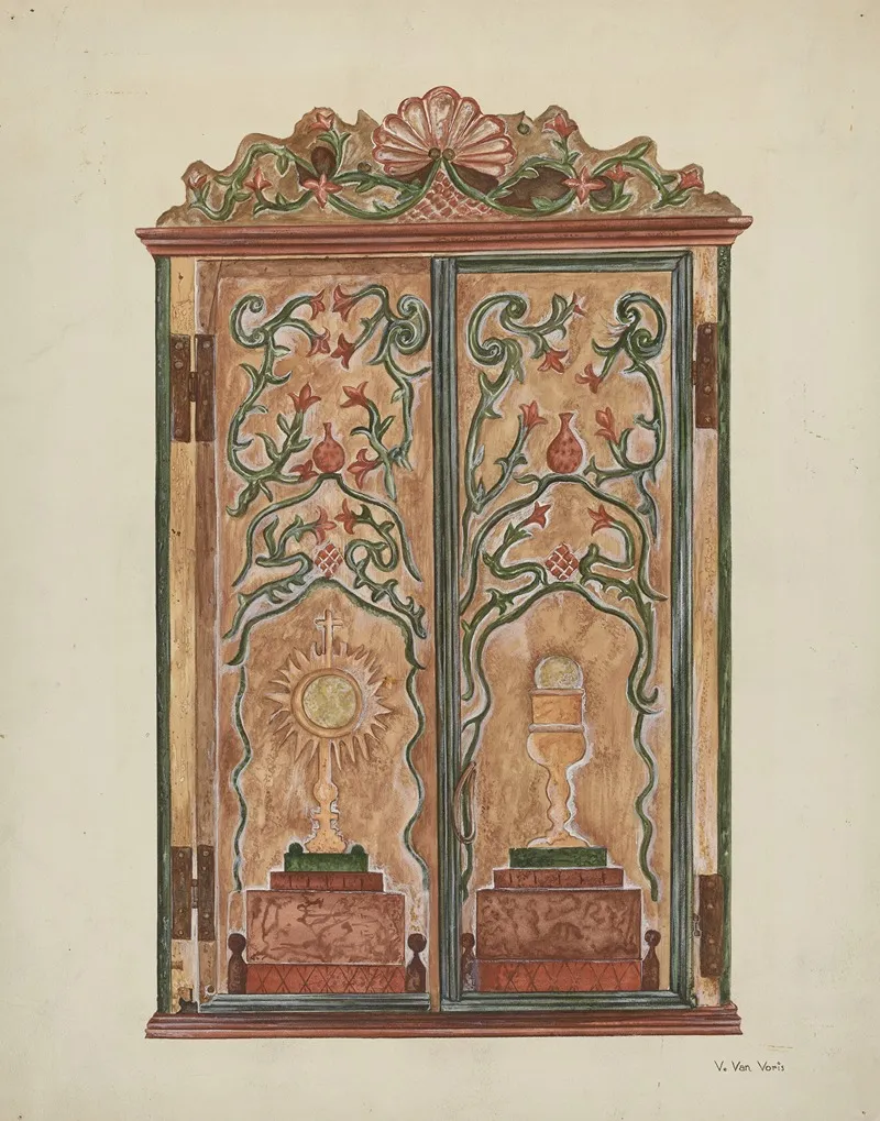 Hand Carved Cabinet 3