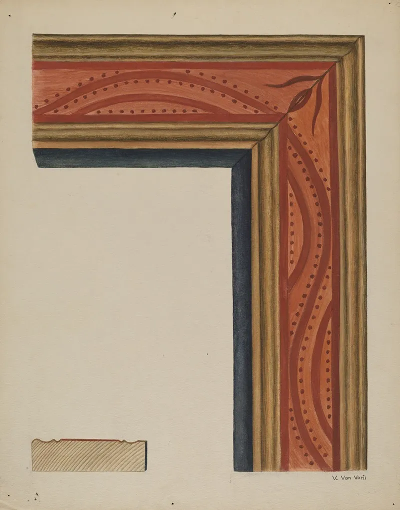 Hand Carved Picture Frame River Of Life Motif