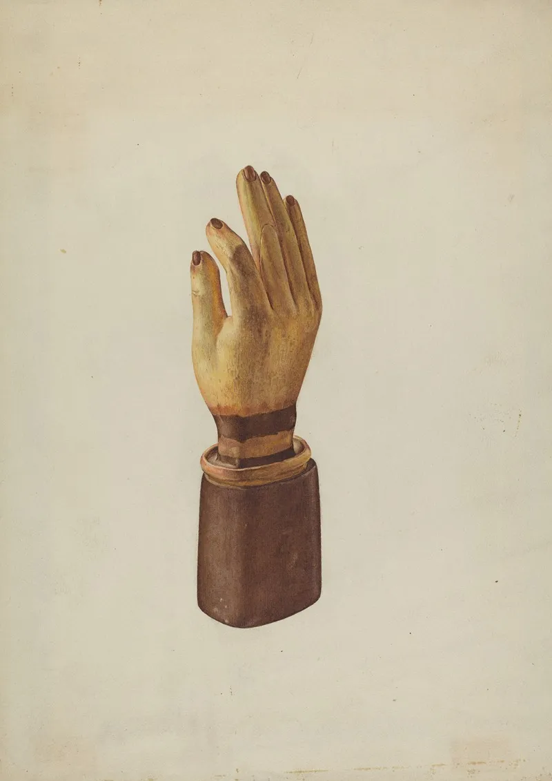 Hand Glove Advertisement Wall Art by Robert Calvin - High-Resolution Digital Print