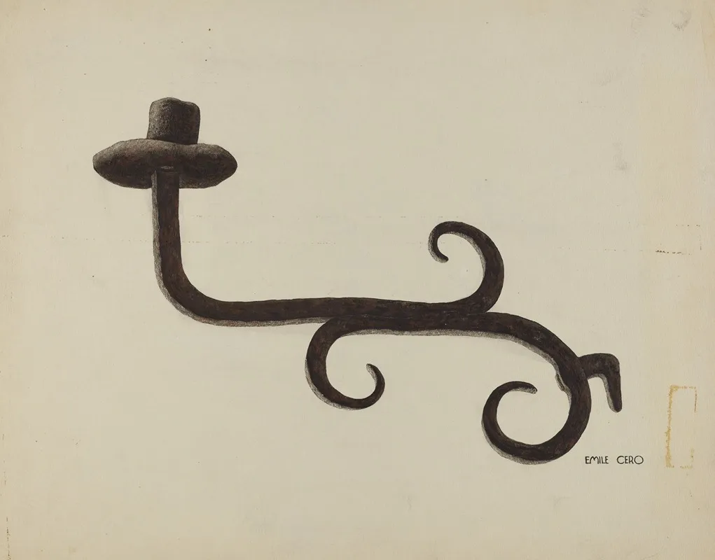 Hand Wrought Iron Candlestick