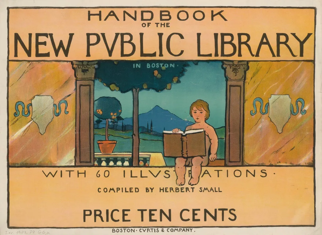 Handbook Of The New Public Library In Boston 2 Wall Art by Joseph Lindon Smith - High-Resolution Digital Print
