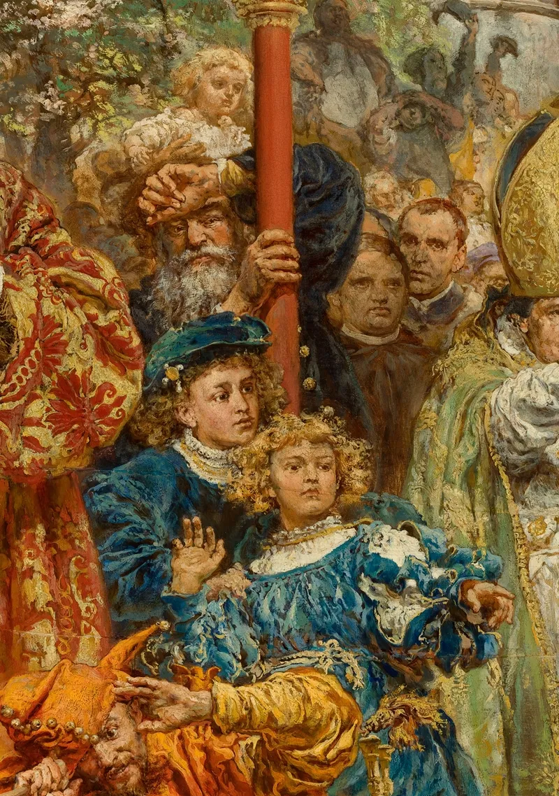 Hanging Of The Sigismund Bell At The Cathedral Tower In 1521 In Krakow Wall Art by Jan Matejko - High-Resolution Digital Print