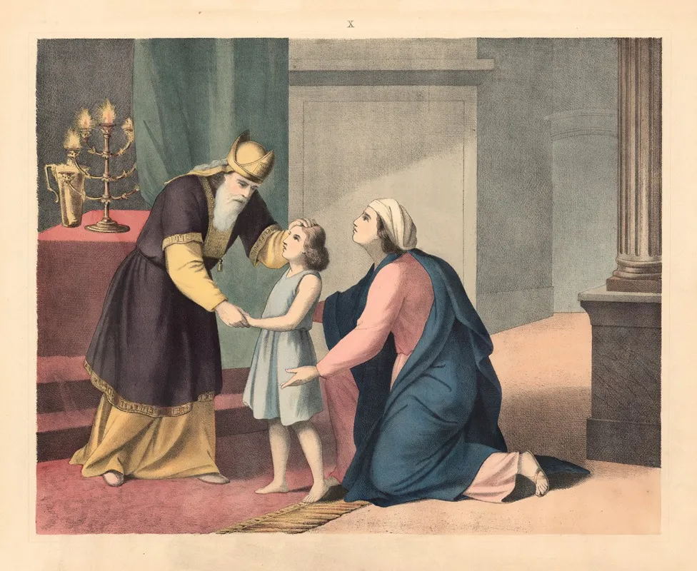 Hannah Presents Samuel To Eli Wall Art by Sandberg - High-Resolution Digital Print