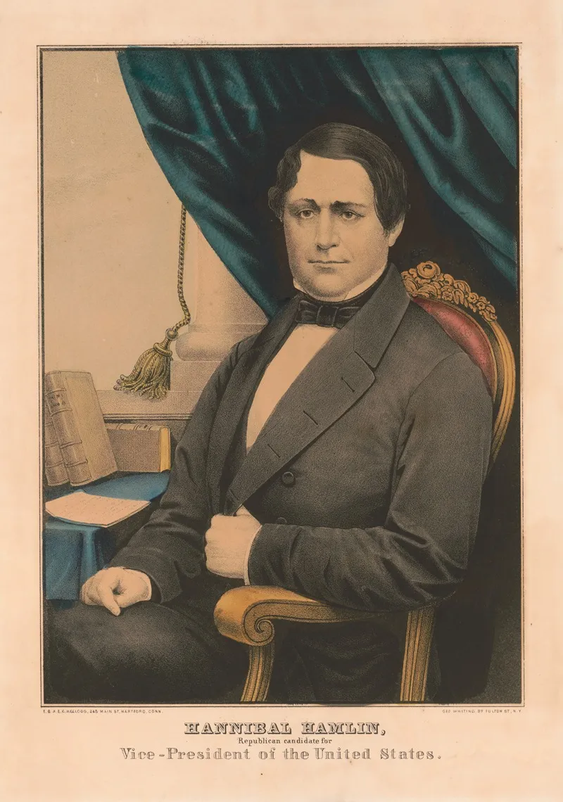 Hannibal Hamlin Republican Candidate For Vice President Of The United States Wall Art by E.B. & E.C. Kellogg - High-Resolution Digital Print