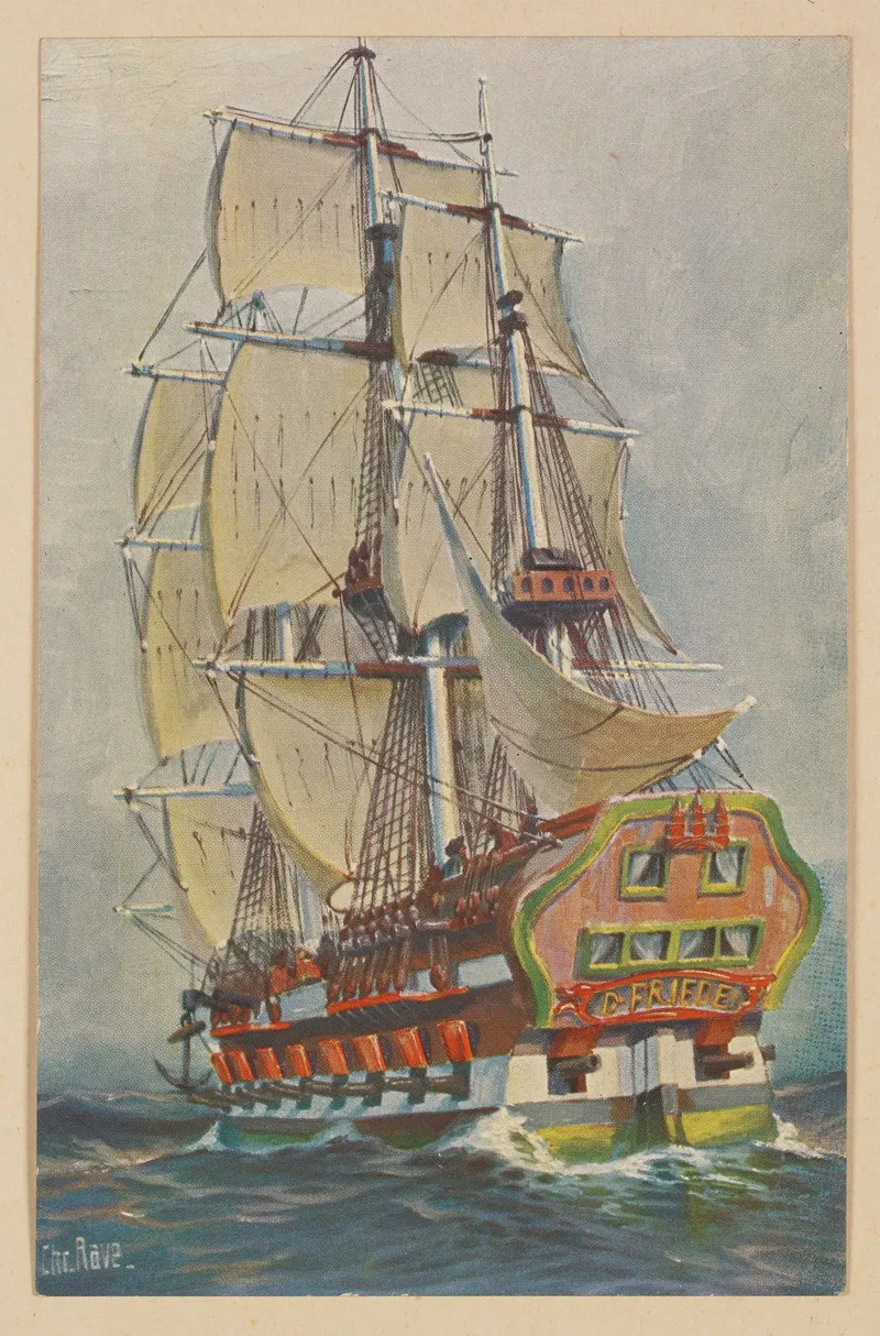 Hansa Warship Der Friede Around 1600 Wall Art by Christopher Rave - High-Resolution Digital Print