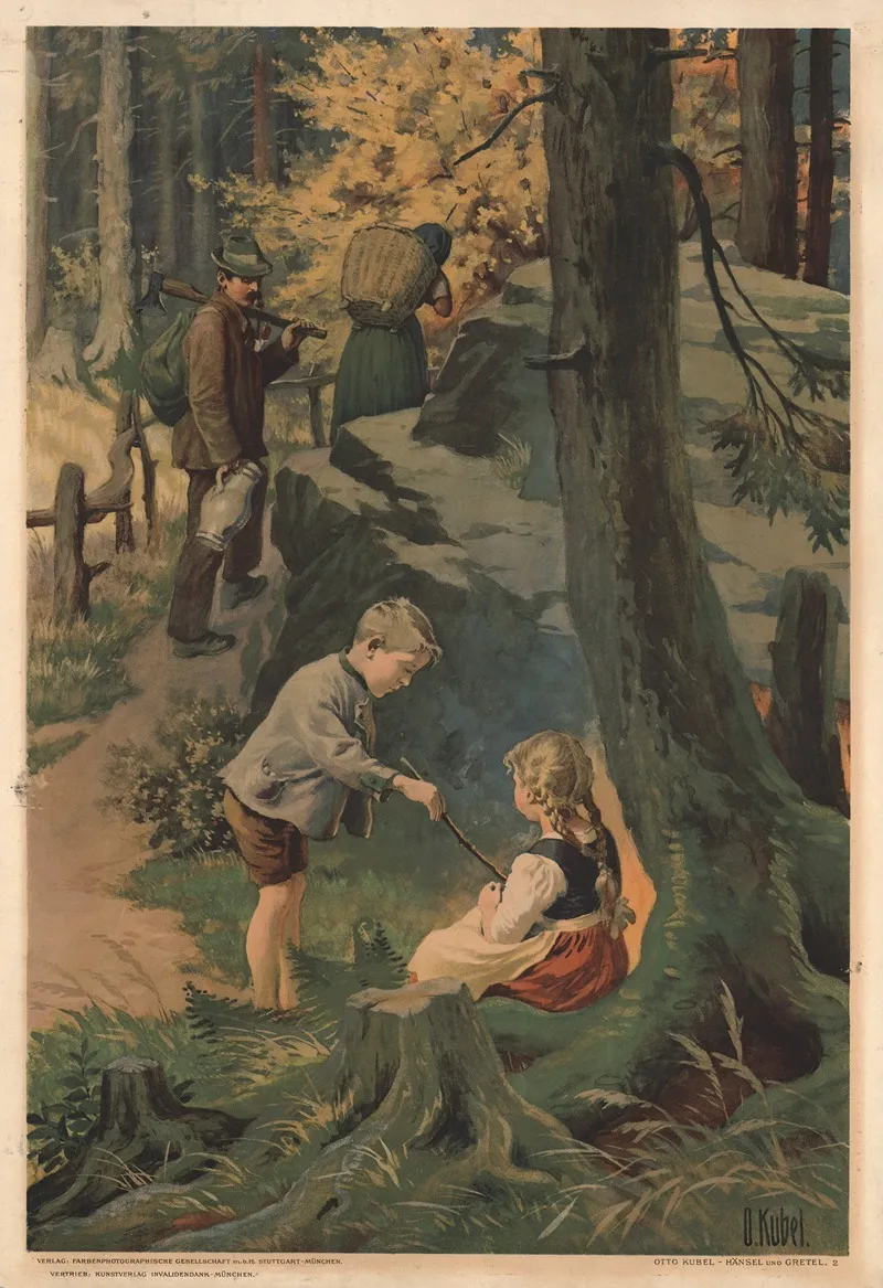 Hansel And Gretel No 2 Wall Art by Otto Kubel - High-Resolution Digital Print