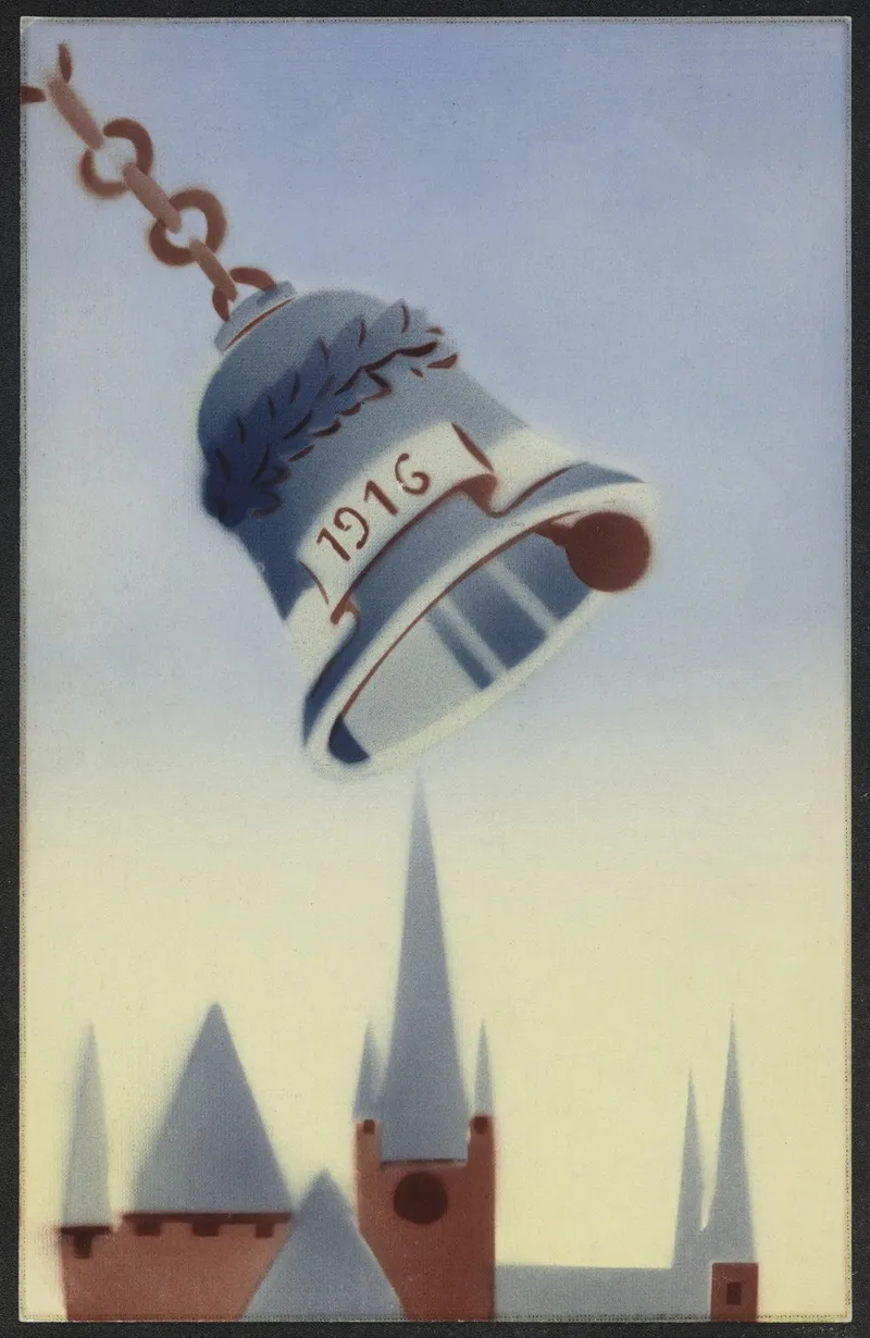 Happy New Year 1916 Wall Art by E. A. Schwerdtfeger - High-Resolution Digital Print