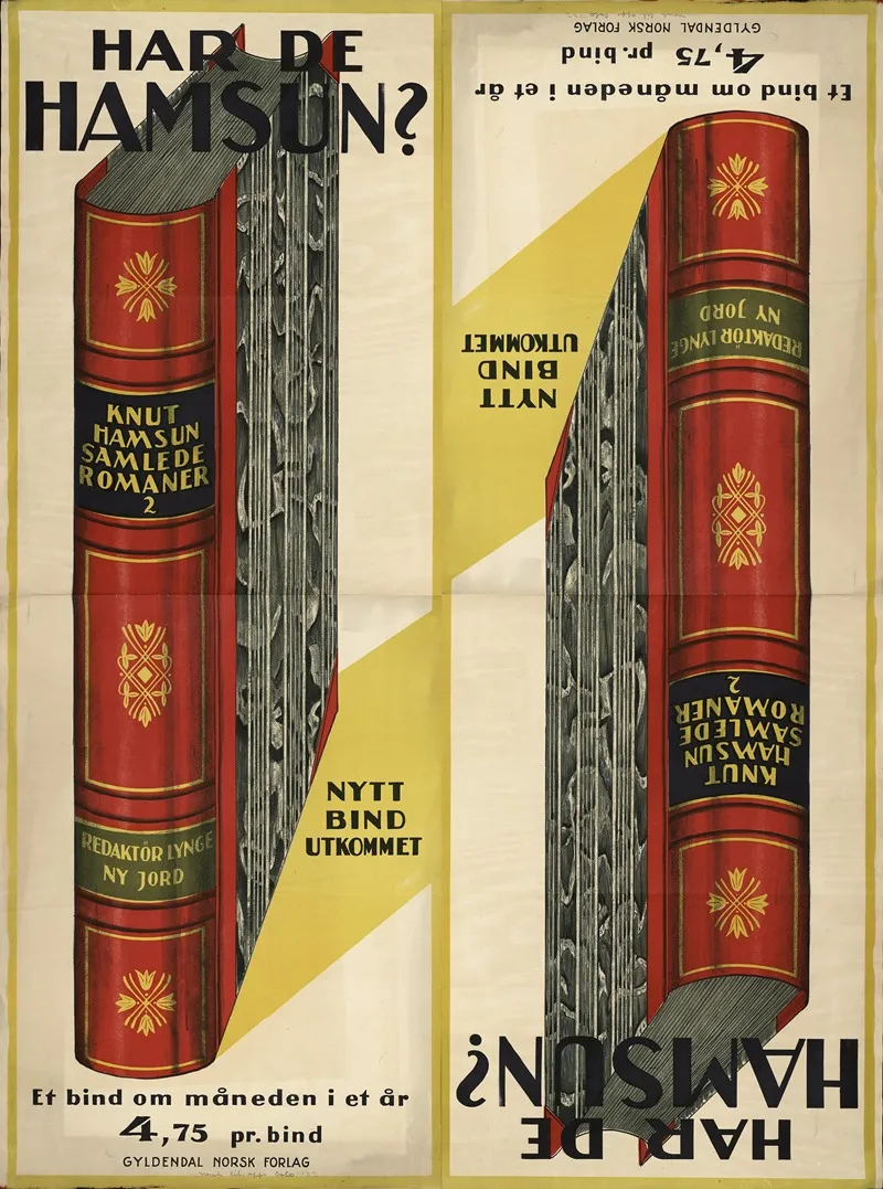 Har De Hamsun Knut Hamsun Samlede Romaner 2 Nytt Bind Utkommet Wall Art by Norsk lithografisk Officin - High-Resolution Digital Print