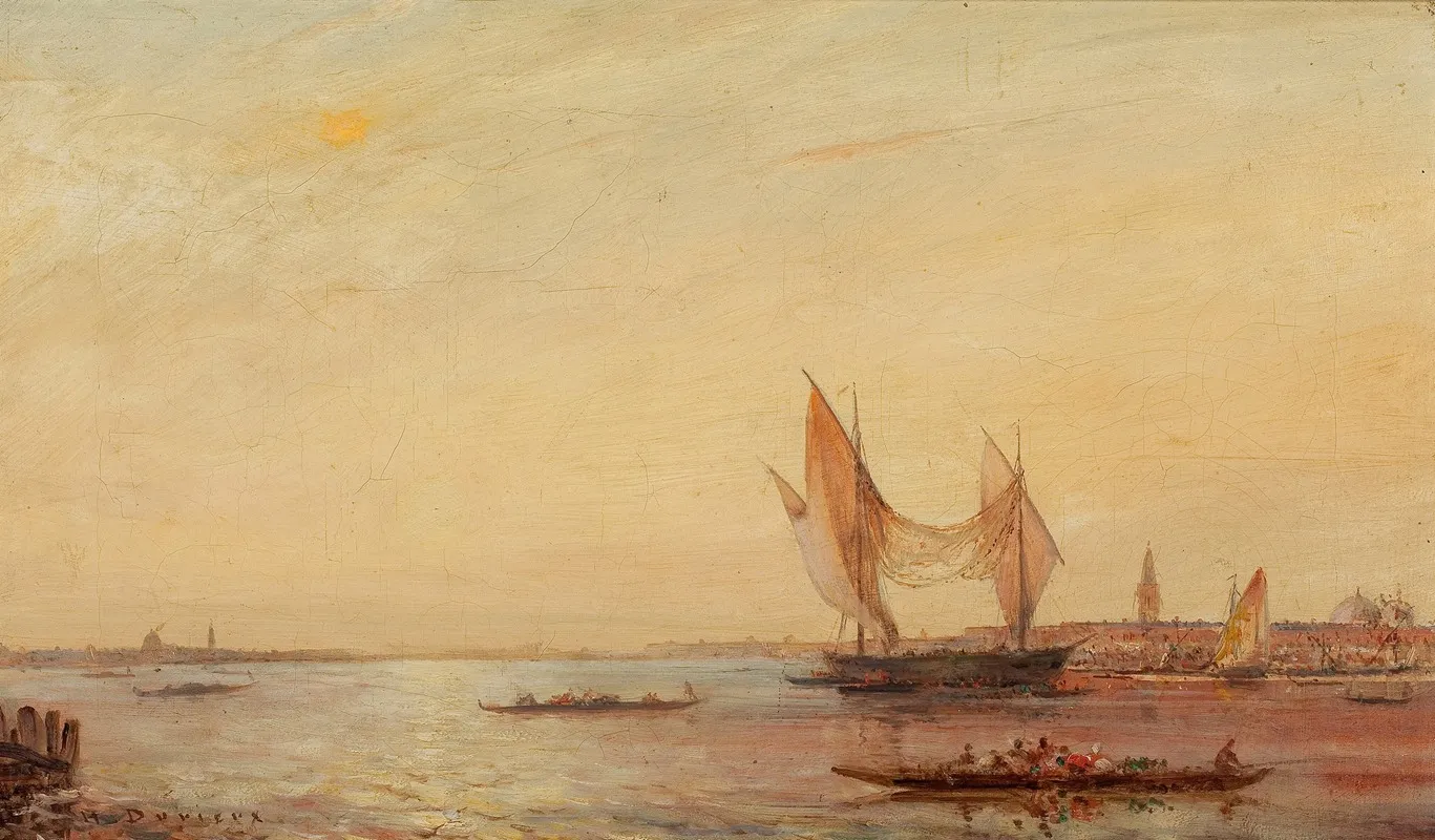 Harbor Scene 11 Wall Art by Henri Duvieux - High-Resolution Digital Print