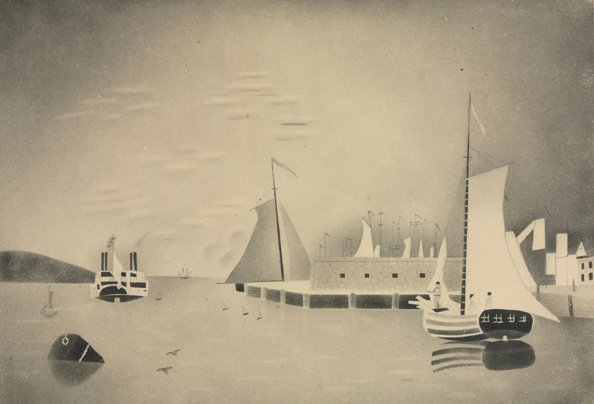 Harbor Scene 16 Wall Art by Mary Altha Nims - High-Resolution Digital Print