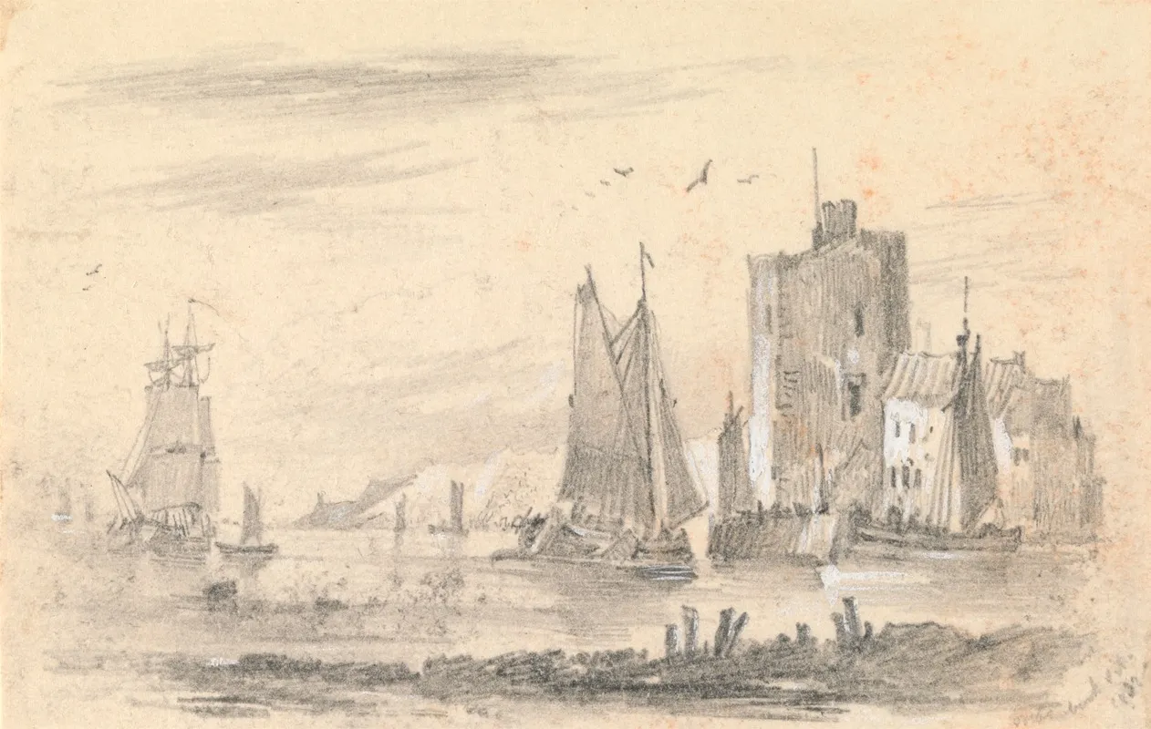 Harbor Scene 17 Wall Art by John Wilson Ewbank - High-Resolution Digital Print