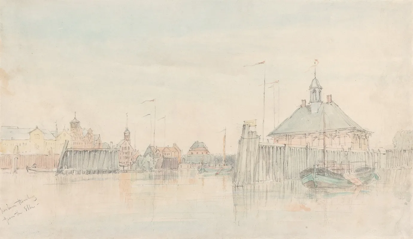 Harbour Hamburg From The Elbe Wall Art by Alfred Gomersal Vickers - High-Resolution Digital Print