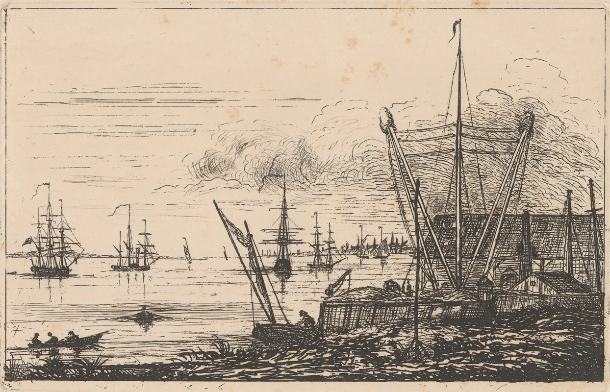Harbour Scene 6 Wall Art by Charles Golding Constable - High-Resolution Digital Print