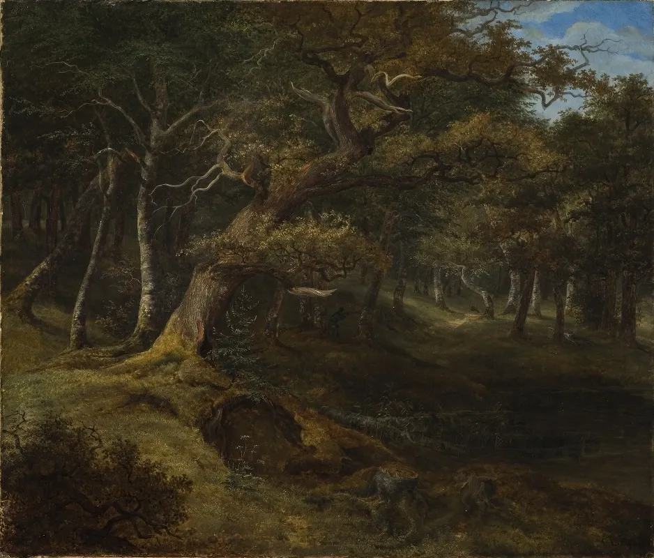 Hare Hunt In A Beech Forest Wall Art by Christian Ezdorf - High-Resolution Digital Print