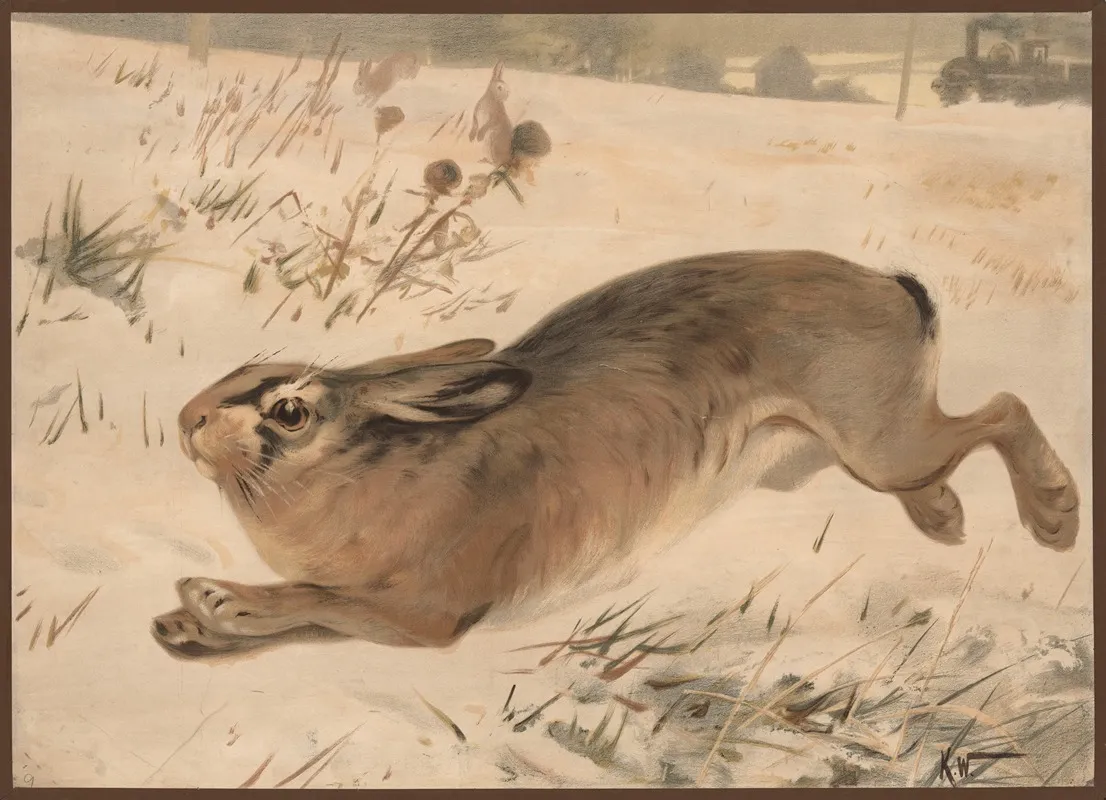 Hare Om Vinteren Wall Art by Karl Wagner - High-Resolution Digital Print