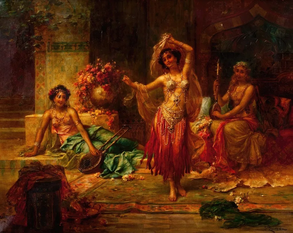 Harem Entertainers Wall Art by Hans Zatzka - High-Resolution Digital Print