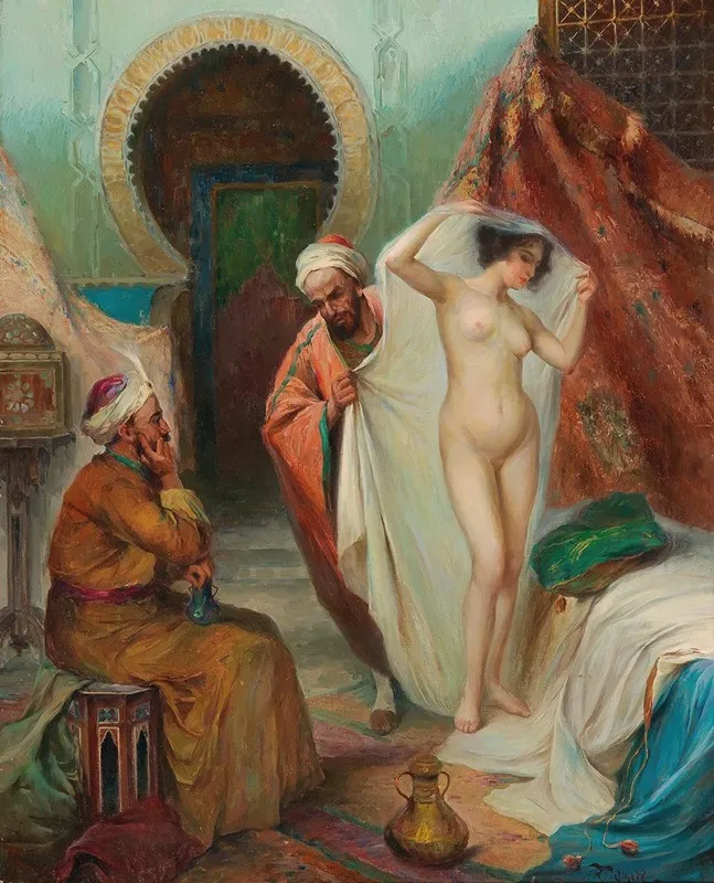 Harem Scene 2 Wall Art by Rudolf Jelinek - High-Resolution Digital Print