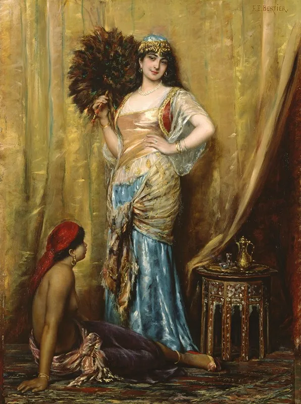 Harem Women 2 Wall Art by Francisque Édouard Bertier - High-Resolution Digital Print