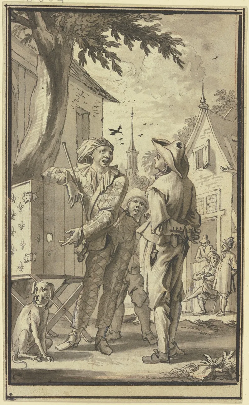 Harlekin Der Einen Guckkasten Vofuhrt Wall Art by Jan Goeree - High-Resolution Digital Print