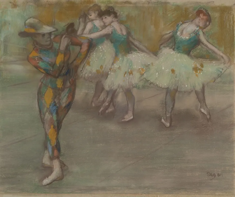 Harlequin Dance Wall Art by Edgar Degas - High-Resolution Digital Print