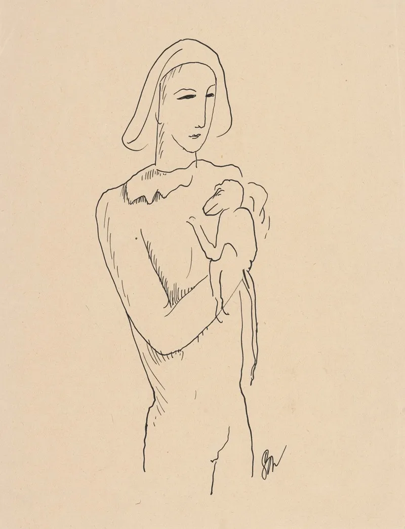 Harlequin With A Monkey On His Arm