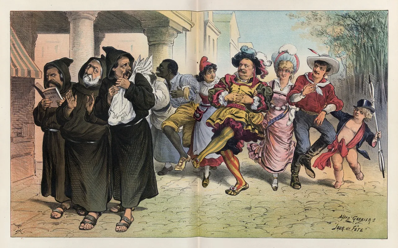 Harmony And Envy Wall Art by Joseph Ferdinand Keppler - High-Resolution Digital Print
