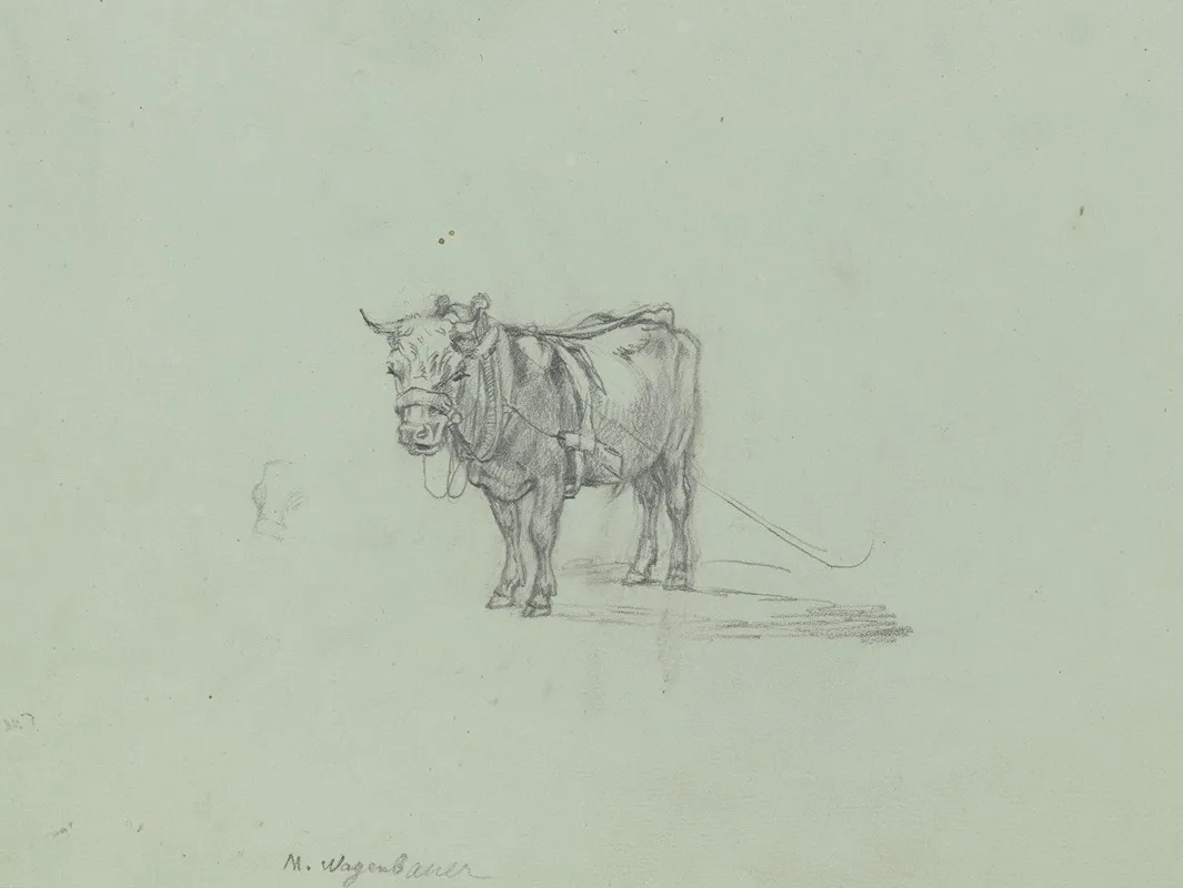 Harnessed Ox Wall Art by Max Joseph Wagenbauer - High-Resolution Digital Print
