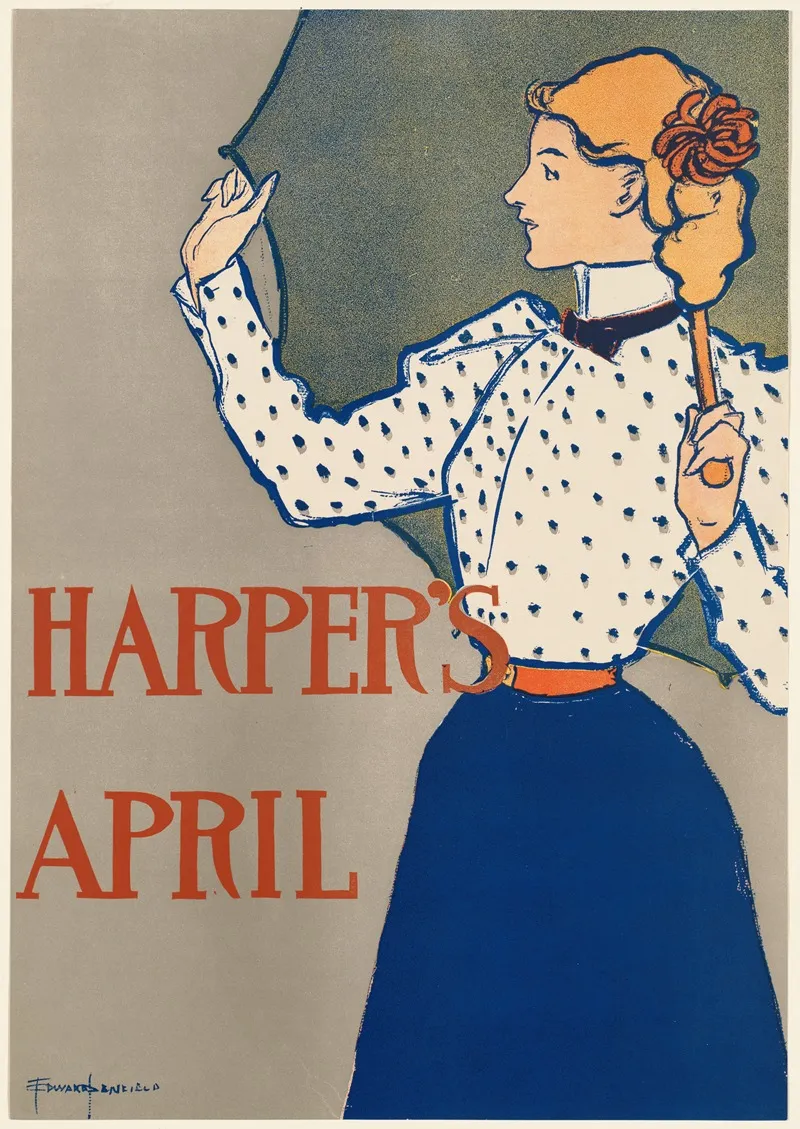 Harpers April 2 Wall Art by Edward Penfield - High-Resolution Digital Print