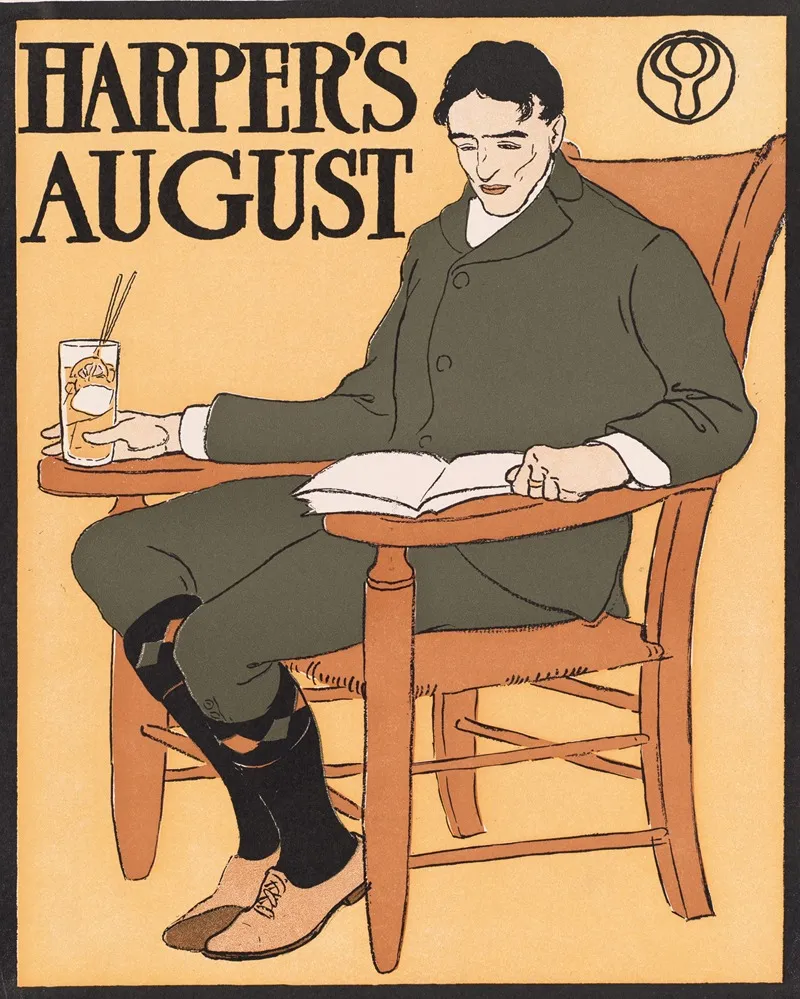 Harpers August 6 Wall Art by Edward Penfield - High-Resolution Digital Print