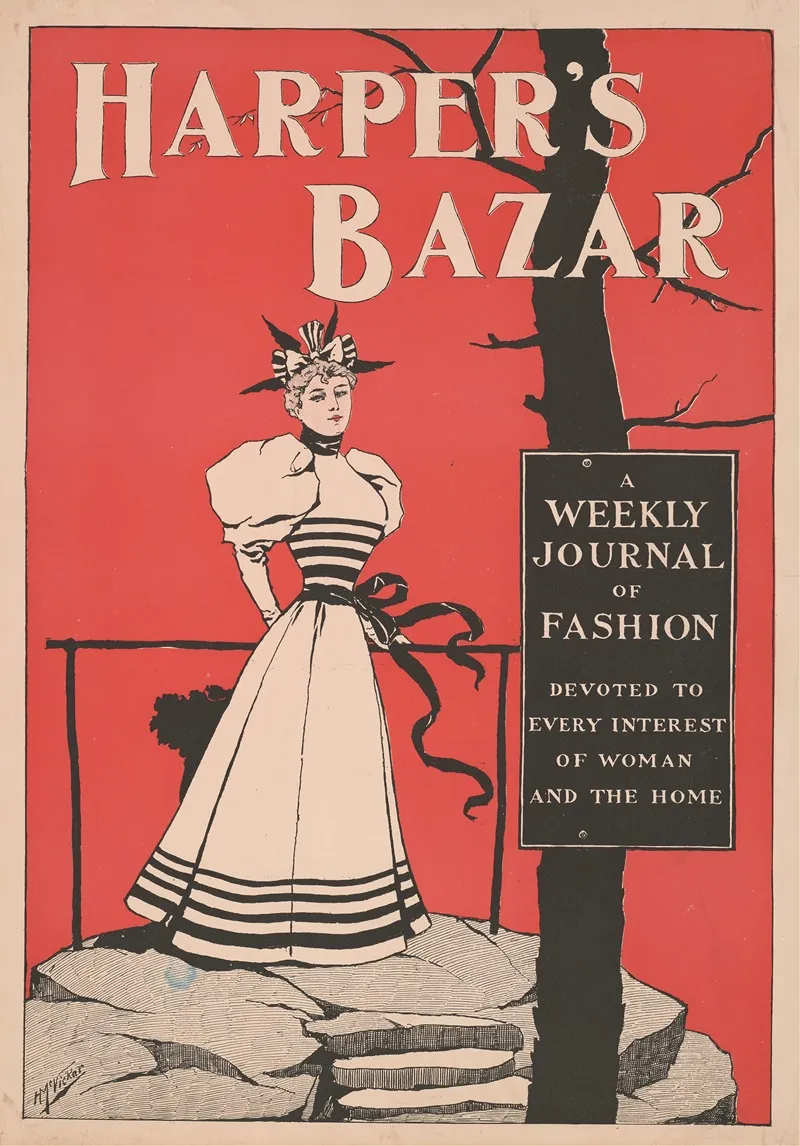 Harpers Bazar A Weekly Journal Of Fashion Wall Art by Harry Whitney McVickar - High-Resolution Digital Print