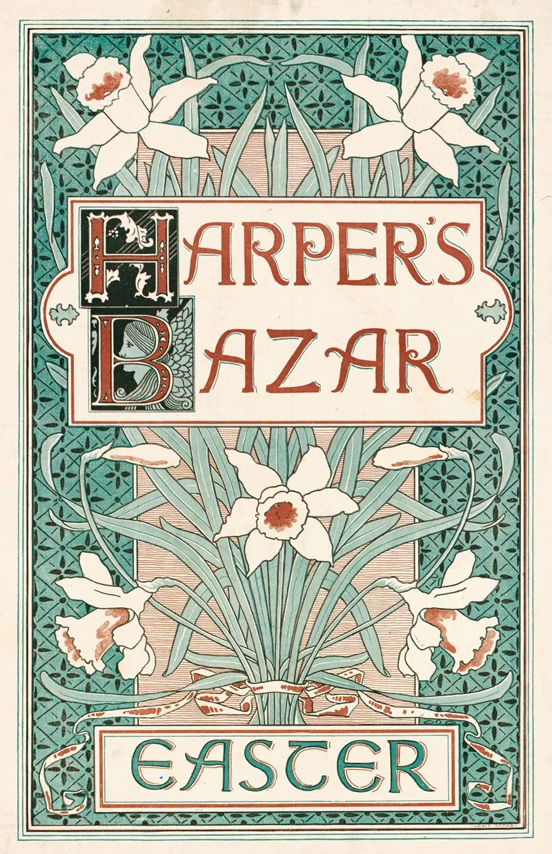Harpers Bazar Easter Wall Art by Louis Rhead - High-Resolution Digital Print