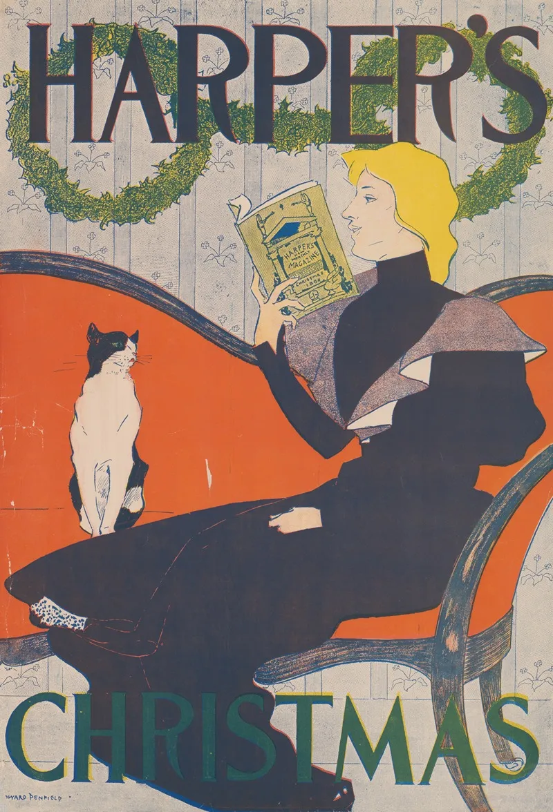 Harpers Christmas 2 Wall Art by Edward Penfield - High-Resolution Digital Print