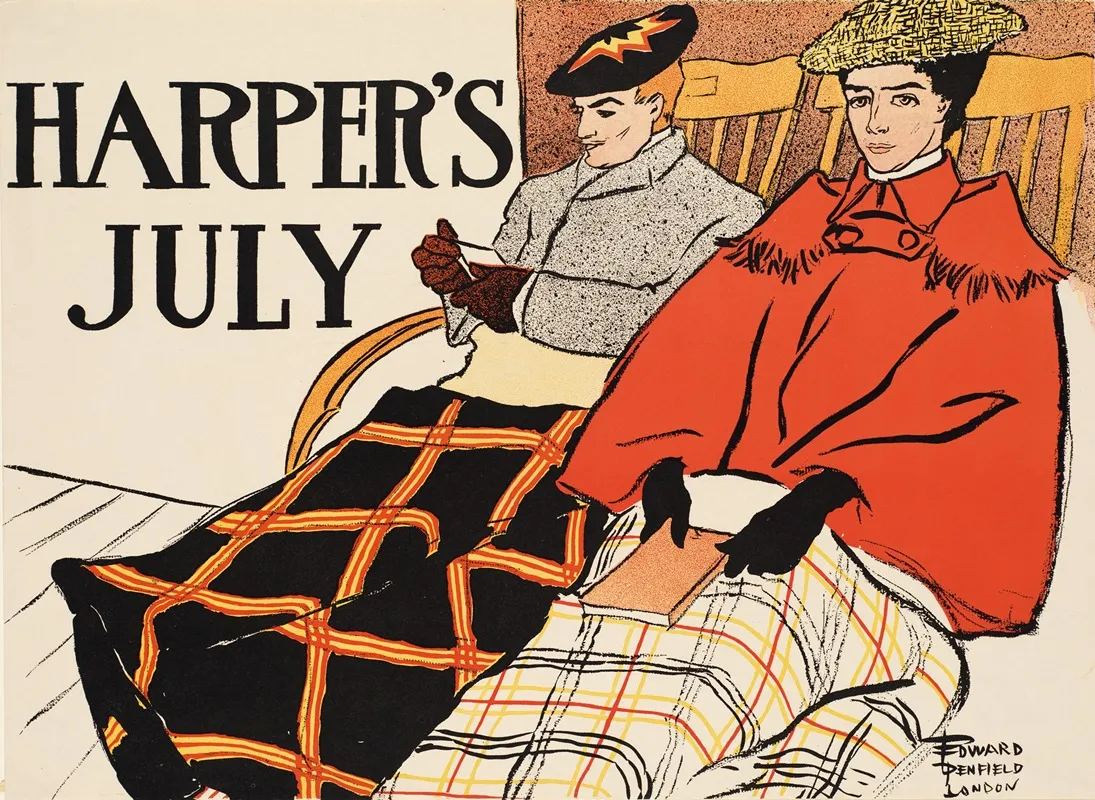 Harpers July 3 Wall Art by Edward Penfield - High-Resolution Digital Print