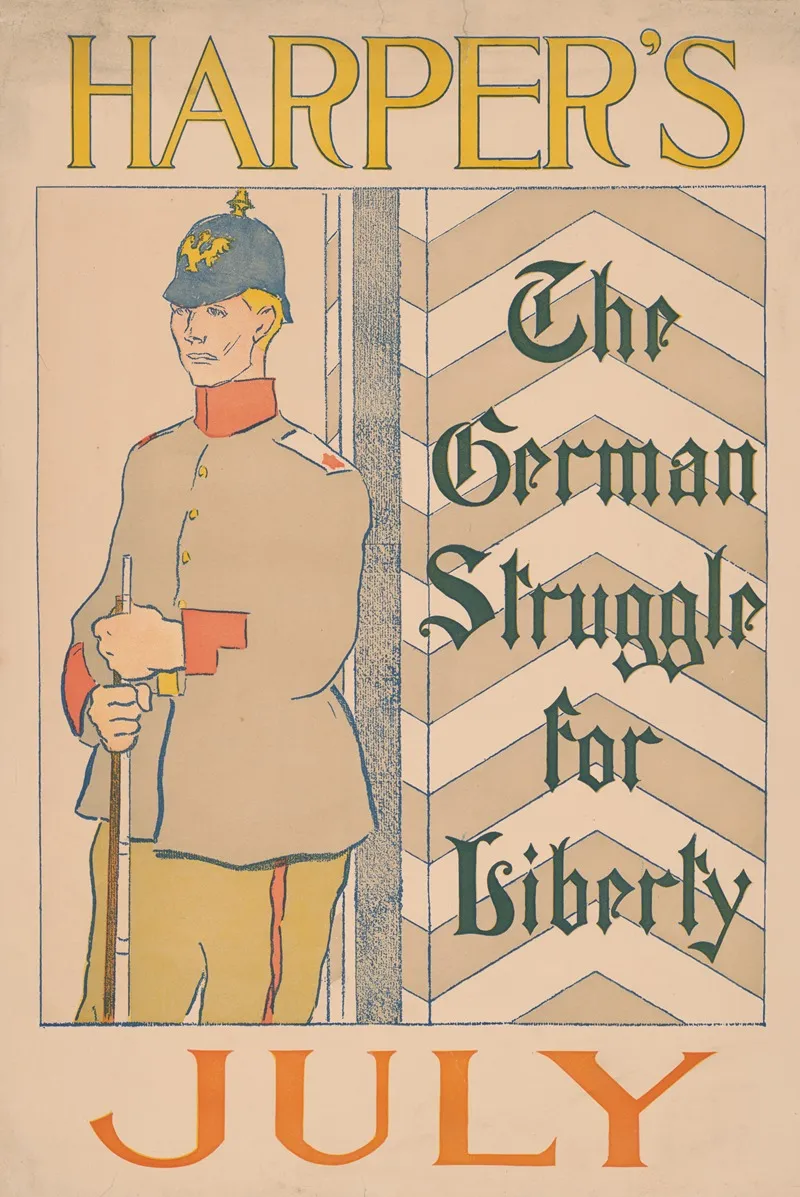Harpers July The German Struggle For Liberty Wall Art by Edward Penfield - High-Resolution Digital Print