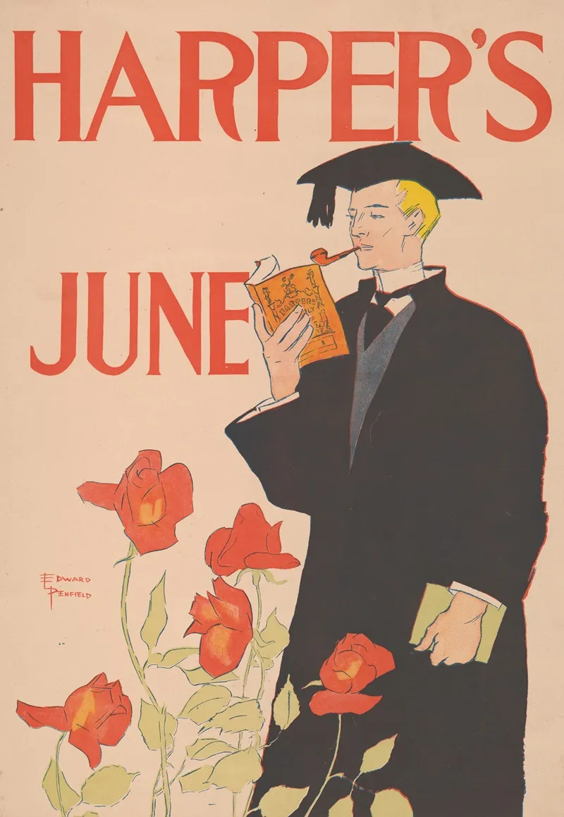 Harpers June 4 Wall Art by Edward Penfield - High-Resolution Digital Print