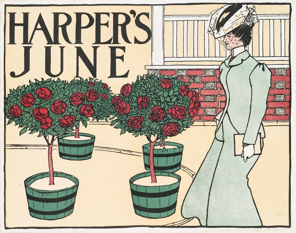 Harpers June Wall Art by Edward Penfield - High-Resolution Digital Print