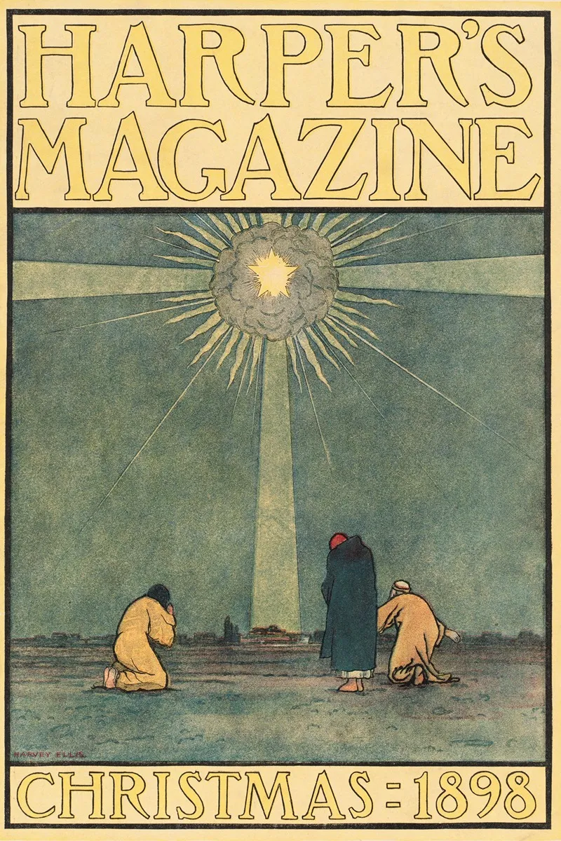 Harpers Magazine Christmas Wall Art by Harvey Ellis - High-Resolution Digital Print