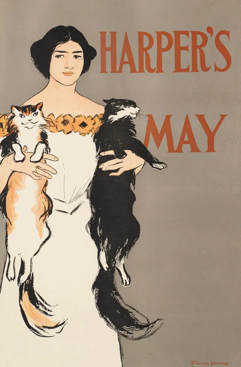 Harpers May 5 Wall Art by Edward Penfield - High-Resolution Digital Print
