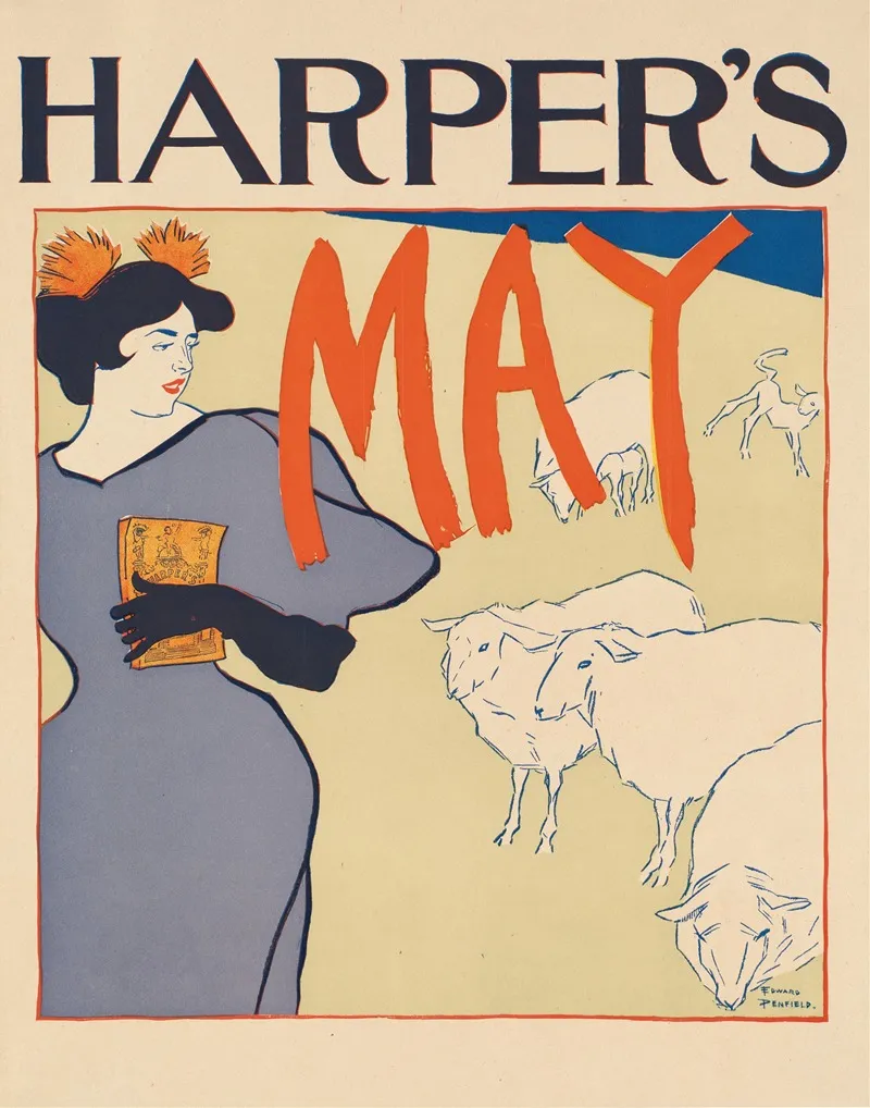 Harpers May Wall Art by Edward Penfield - High-Resolution Digital Print