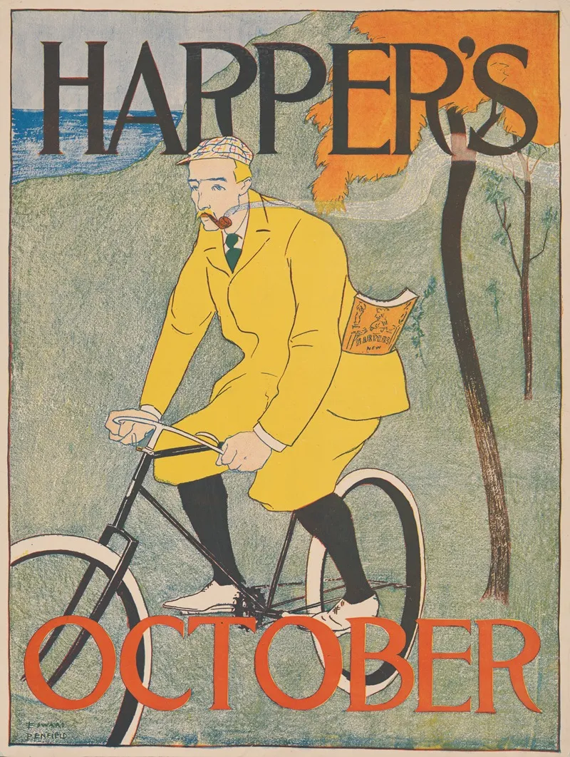 Harpers October 3 Wall Art by Edward Penfield - High-Resolution Digital Print
