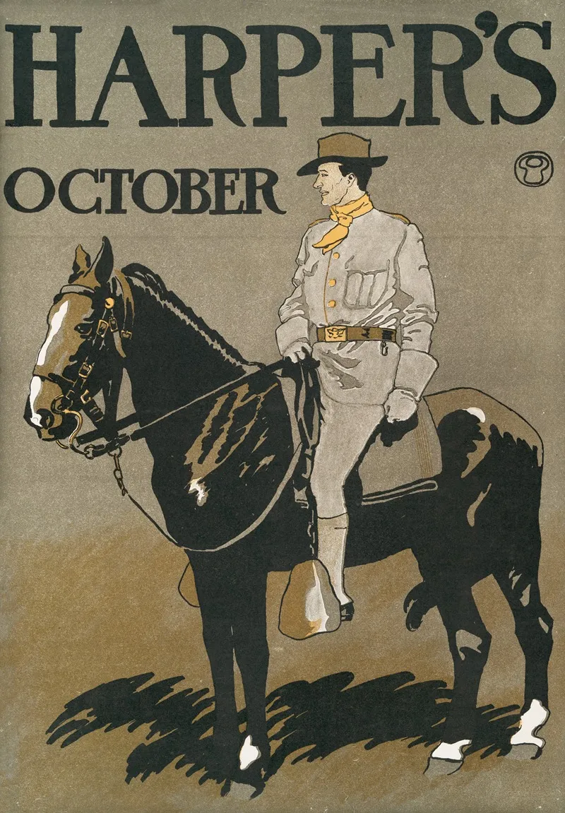 Harpers October 6 Wall Art by Edward Penfield - High-Resolution Digital Print