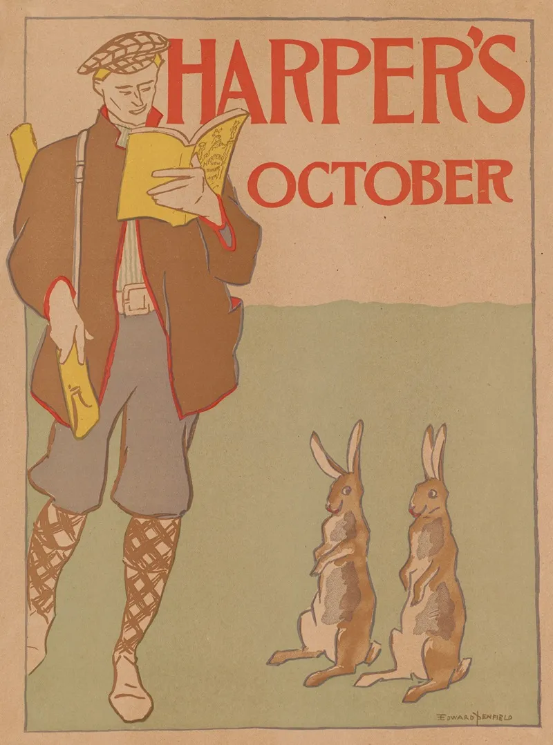 Harpers October 7 Wall Art by Edward Penfield - High-Resolution Digital Print