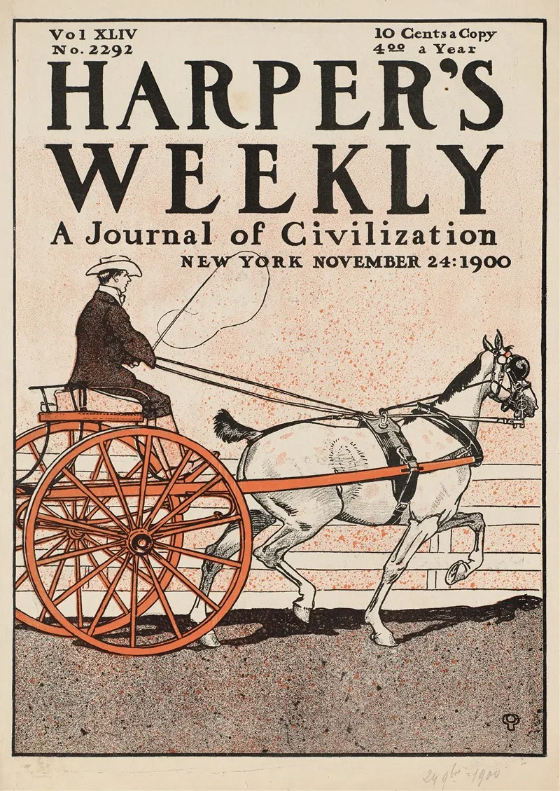 Harpers Weekly A Journal Of Civilization Wall Art by Edward Penfield - High-Resolution Digital Print
