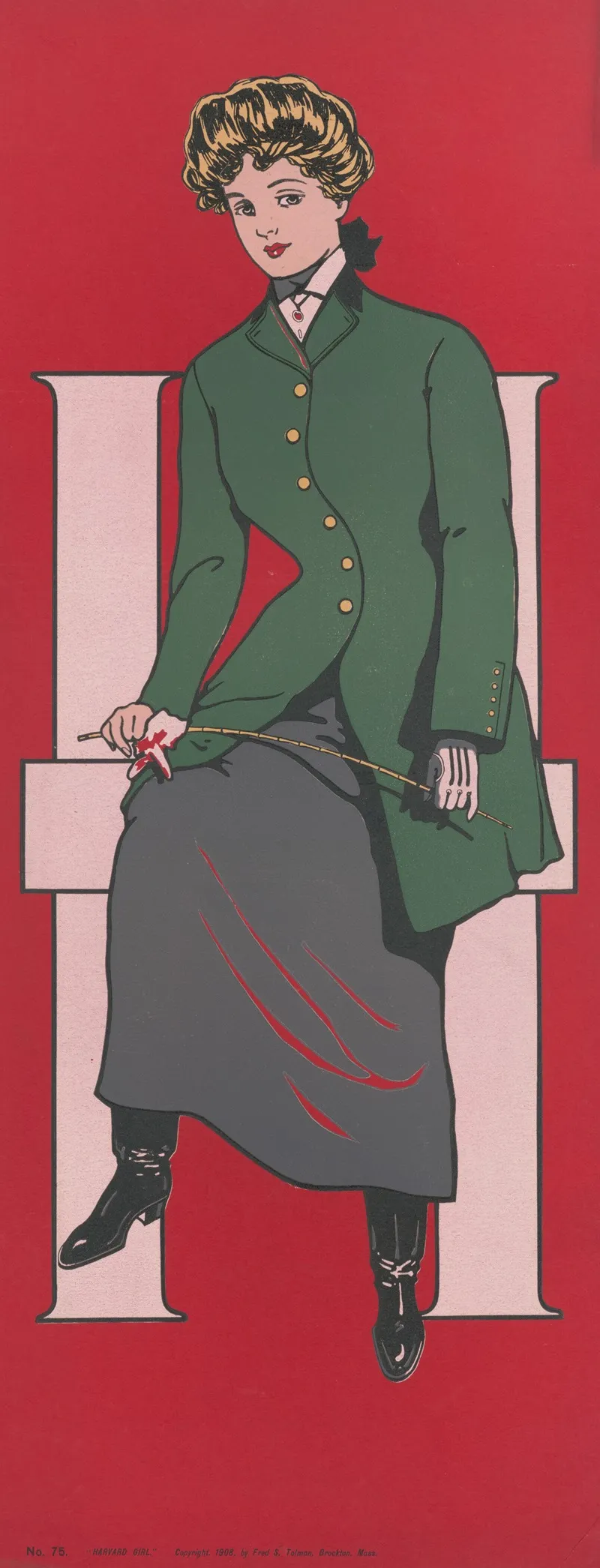 Harvard Girl Wall Art by Fred Tolman - High-Resolution Digital Print