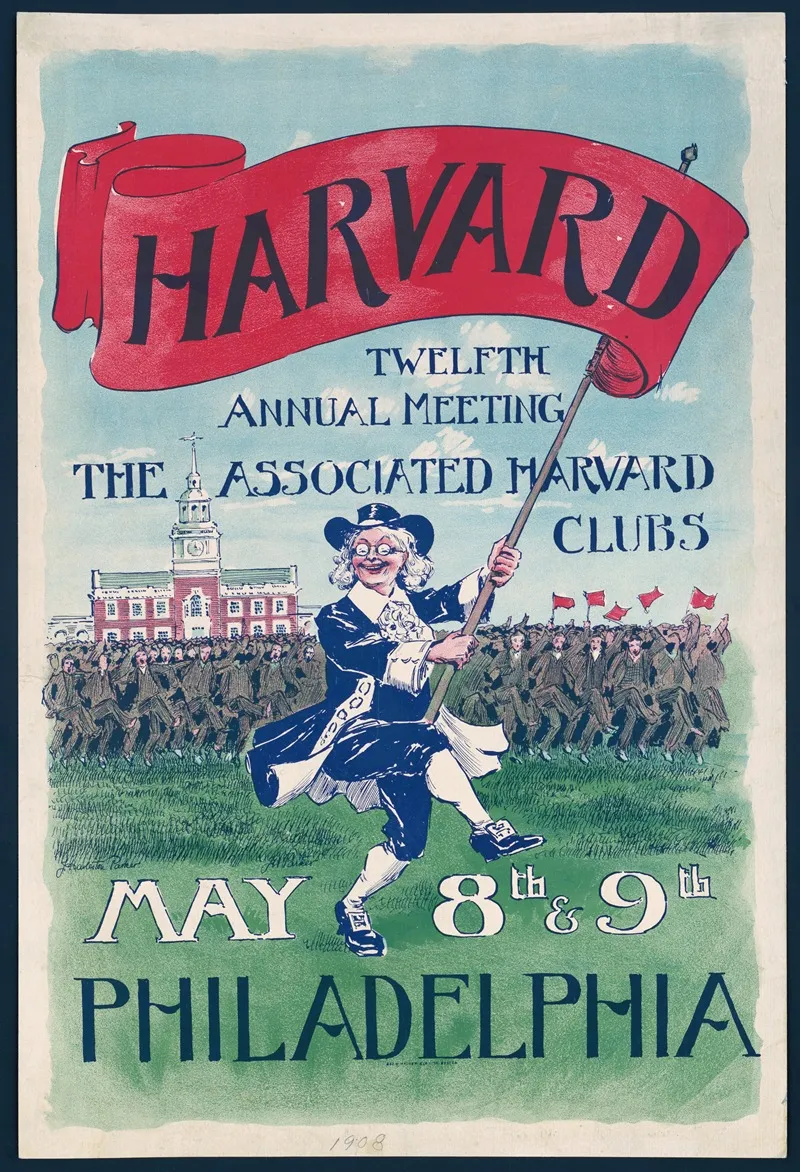 Harvard Twelfth Annual Meeting The Associated Harvard Clubs May 8th And 9th Philadelphia Wall Art by J. Harleston Parker - High-Resolution Digital Print