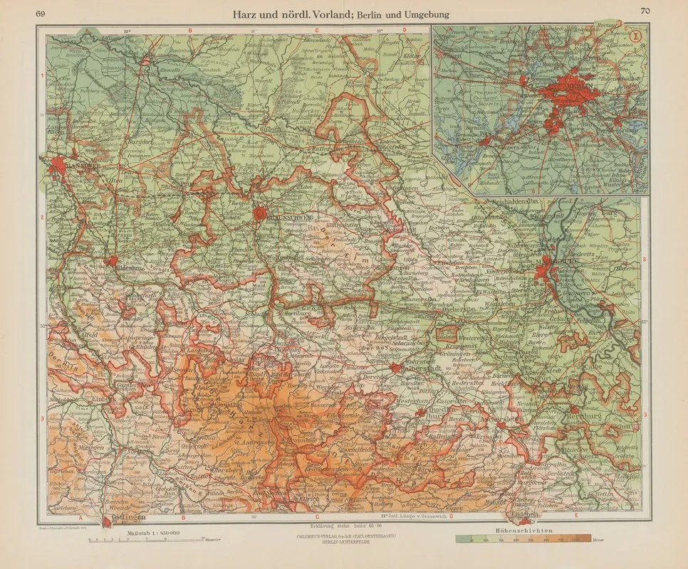 Harz Und Nordli Vorland Berlin Und Umgebung Wall Art by Ernst Friedrich - High-Resolution Digital Print