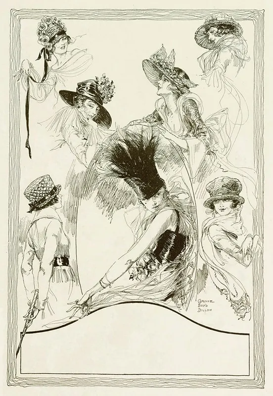 Hats With A Hall Mark Wall Art by Corinne Boyd Dillon - High-Resolution Digital Print